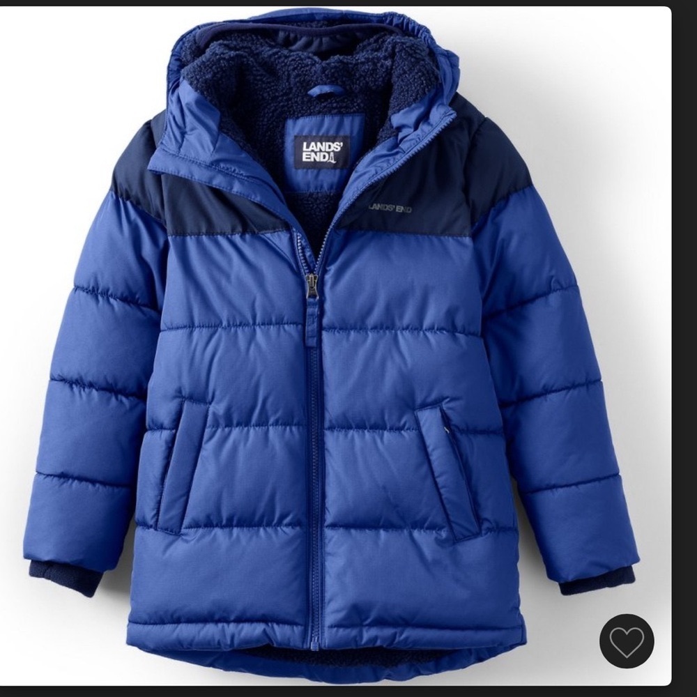 Lands’ End Kids Fleece Lined Coat New W/O Tags X-Large
